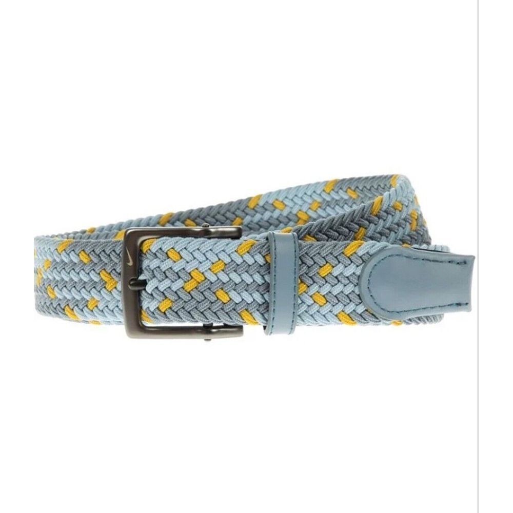 Nike Golf G Flex Woven Stretch Belt Blue Men's Large L (40-42) NWT $55 Retail